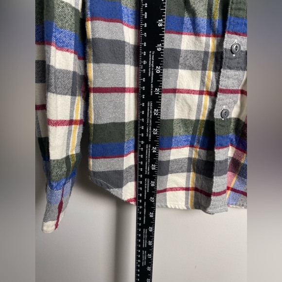 J.Crew Flannel Shirt Men's S Multicolored Cotton Plaid 2 Pocket Long Sleeve - Picture 5 of 9